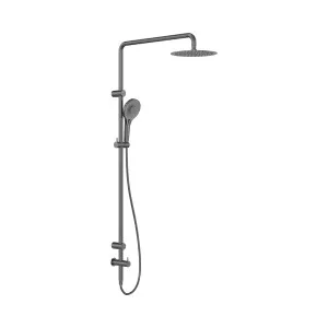 Mecca Care 25mm Grab Rail Twin Shower Set - 600mm Arm Gun Metal by NERO, a Shower Heads & Mixers for sale on Style Sourcebook