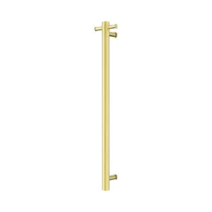 Mecca 240V Single Vertical Heated Towel Rail Brushed Gold by NERO, a Towel Rails for sale on Style Sourcebook