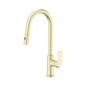 Bianca Pull Out Sink Mixer With Vegie Spray Function Brushed Gold by NERO, a Kitchen Taps & Mixers for sale on Style Sourcebook