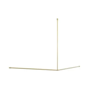 Mecca Care Curtain Rail 1200x1200mm 90 Degree Brushed Gold by NERO, a Shower Curtains for sale on Style Sourcebook