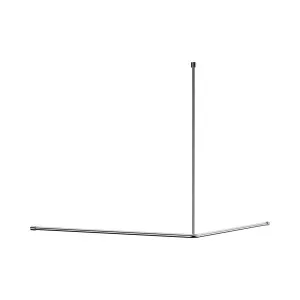 Mecca Care Curtain Rail 1200x1200mm 90 Degree Chrome by NERO, a Shower Curtains for sale on Style Sourcebook