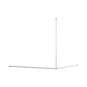 Mecca Care Curtain Rail 1200x1200mm 90 Degree Brushed Nickel by NERO, a Shower Curtains for sale on Style Sourcebook