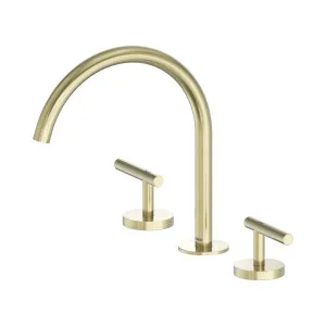 Mecca Lever Bath/Kitchen Set Arc Spout Brushed Gold by NERO, a Kitchen Taps & Mixers for sale on Style Sourcebook