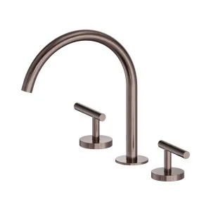 Mecca Lever Bath/Kitchen Set Arc Spout Brushed Bronze by NERO, a Kitchen Taps & Mixers for sale on Style Sourcebook