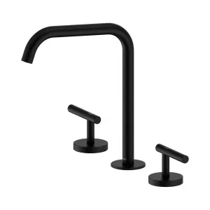 Mecca Lever Bath/Kitchen Set Edge Spout Matte Black by NERO, a Kitchen Taps & Mixers for sale on Style Sourcebook