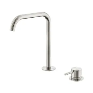 Mecca Hob Bath/Kitchen Mixer Set Edge Spout Brushed Nickel by NERO, a Kitchen Taps & Mixers for sale on Style Sourcebook