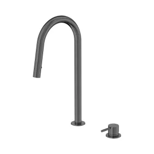 Mecca Hob Mounted Pull Out Sink Mixer Gun Metal by NERO, a Kitchen Taps & Mixers for sale on Style Sourcebook