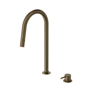 Mecca Hob Mounted Pull Out Sink Mixer Tumbled Antique Brass by NERO, a Kitchen Taps & Mixers for sale on Style Sourcebook
