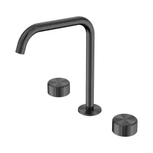 Serenity Bath/Kitchen Set Edge Spout With Metal Handle Gun Metal by NERO, a Kitchen Taps & Mixers for sale on Style Sourcebook