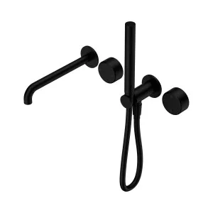 Serenity Progressive Shower System With Spout With Metal Handle And Slim Shower Matte Black by NERO, a Shower Heads & Mixers for sale on Style Sourcebook