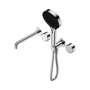 Serenity Progressive Shower System With Spout With Rome Travertine Handle And Serenity Hand Shower Brushed Gold by NERO, a Shower Heads & Mixers for sale on Style Sourcebook