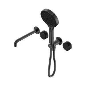 Serenity Progressive Shower System With Spout With Marquina Black Handle And Serenity Hand Shower Gun Metal by NERO, a Shower Heads & Mixers for sale on Style Sourcebook