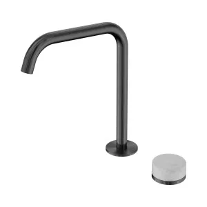 Serenity Progressive Bath/Kitchen Mixer Edge Spout With Carrara Handle Gun Metal by NERO, a Kitchen Taps & Mixers for sale on Style Sourcebook