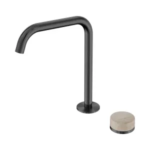 Serenity Progressive Bath/Kitchen Mixer Edge Spout With Rome Travertine Handle Brushed Nickel by NERO, a Kitchen Taps & Mixers for sale on Style Sourcebook
