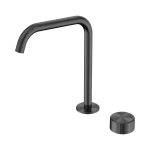 Serenity Progressive Bath/Kitchen Mixer Edge Spout With Metal Handle Gun Metal by NERO, a Kitchen Taps & Mixers for sale on Style Sourcebook