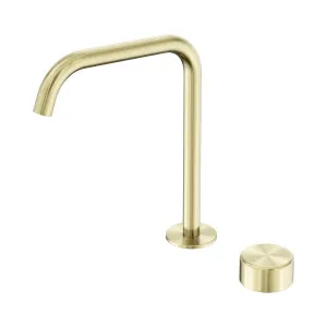 Serenity Progressive Bath/Kitchen Mixer Edge Spout With Metal Handle Brushed Gold by NERO, a Kitchen Taps & Mixers for sale on Style Sourcebook