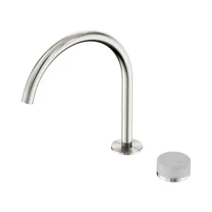 Serenity Progressive Bath/Kitchen Mixer Arc Spout With Carrara Handle Brushed Nickel by NERO, a Kitchen Taps & Mixers for sale on Style Sourcebook
