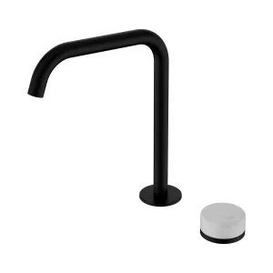Serenity Progressive Bath/Kitchen Mixer Edge Spout With Carrara Handle Matte Black by NERO, a Kitchen Taps & Mixers for sale on Style Sourcebook