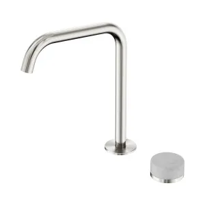 Serenity Progressive Bath/Kitchen Mixer Edge Spout With Carrara Handle Brushed Nickel by NERO, a Kitchen Taps & Mixers for sale on Style Sourcebook