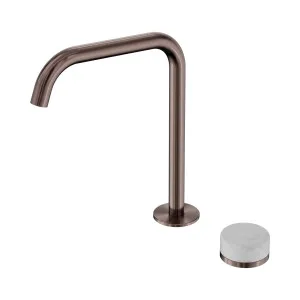 Serenity Progressive Bath/Kitchen Mixer Edge Spout With Carrara Handle Brushed Bronze by NERO, a Kitchen Taps & Mixers for sale on Style Sourcebook