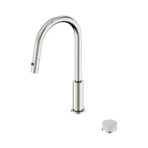 Serenity Progressive Pull Out Kitchen Set With Carrara Handle Brushed Nickel by NERO, a Kitchen Taps & Mixers for sale on Style Sourcebook