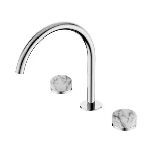 Serenity Bath/Kitchen Set Arc Spout With Rome Travertine Handle Gun Metal by NERO, a Kitchen Taps & Mixers for sale on Style Sourcebook