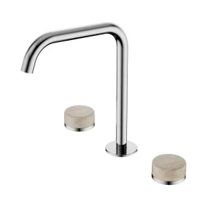 Serenity Bath/Kitchen Set Edge Spout With Carrara Handle Chrome by NERO, a Kitchen Taps & Mixers for sale on Style Sourcebook
