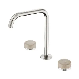 Serenity Bath/Kitchen Set Edge Spout With Rome Travertine Handle Chrome by NERO, a Kitchen Taps & Mixers for sale on Style Sourcebook