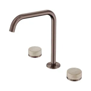 Serenity Bath/Kitchen Set Edge Spout With Rome Travertine Handle Brushed Bronze by NERO, a Kitchen Taps & Mixers for sale on Style Sourcebook