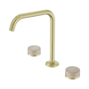 Serenity Bath/Kitchen Set Edge Spout With Rome Travertine Handle Brushed Bronze by NERO, a Kitchen Taps & Mixers for sale on Style Sourcebook