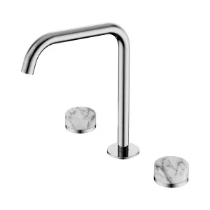 Serenity Bath/Kitchen Set Edge Spout With Rome Travertine Handle Gun Metal by NERO, a Kitchen Taps & Mixers for sale on Style Sourcebook