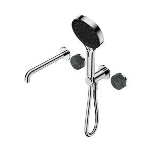 Serenity Progressive Shower System With Spout With Marquina Black Handle And Slim Shower Chrome by NERO, a Shower Heads & Mixers for sale on Style Sourcebook