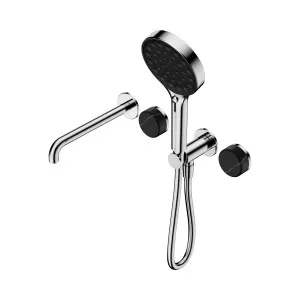 Serenity Progressive Shower System With Spout With Arabescato Corchia Handle And Serenity Hand Shower Chrome by NERO, a Shower Heads & Mixers for sale on Style Sourcebook