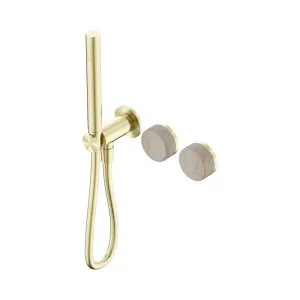 Serenity Progressive Shower System With Rome Travertine Handle And Slim Shower Brushed Bronze by NERO, a Shower Heads & Mixers for sale on Style Sourcebook