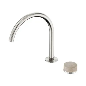 Serenity Progressive Bath/Kitchen Mixer Arc Spout With Rome Travertine Handle Chrome by NERO, a Kitchen Taps & Mixers for sale on Style Sourcebook