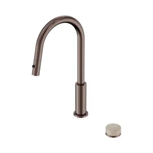 Serenity Progressive Pull Out Kitchen Set With Rome Travertine Handle Brushed Bronze by NERO, a Kitchen Taps & Mixers for sale on Style Sourcebook