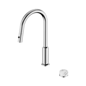Serenity Progressive Pull Out Kitchen Set With Rome Travertine Handle Gun Metal by NERO, a Kitchen Taps & Mixers for sale on Style Sourcebook
