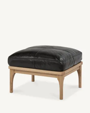 Den Footstool - Oak & Leather by The Modern, a Ottomans for sale on Style Sourcebook