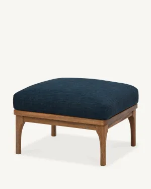 Den Footstool - Walnut & Fabric by The Modern, a Ottomans for sale on Style Sourcebook