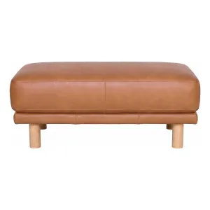 Felix Large Ottoman in Jersey Leather Camel by OZ Design, a Ottomans for sale on Style Sourcebook