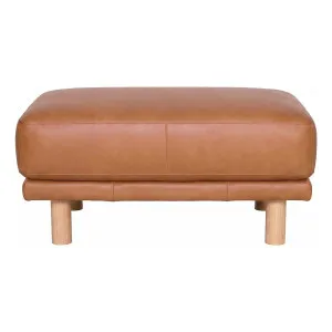 Felix Small Ottoman in Jersey Leather Camel by OZ Design, a Ottomans for sale on Style Sourcebook