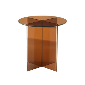 ELORY - Glass Round Side Table by European Lifestyle, a Side Table for sale on Style Sourcebook