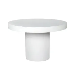 Sola White Concrete Dining Table Round 120 cm by James Lane, a Dining Tables for sale on Style Sourcebook