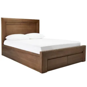 Bellambi Dark Messmate Lift Bed & Footend Drawers King by James Lane, a Beds & Bed Frames for sale on Style Sourcebook