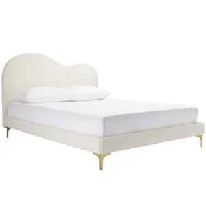 Lucia Bed Veneto Boucle Ivory Single by James Lane, a Beds & Bed Frames for sale on Style Sourcebook