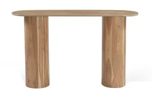 Adara Travertine & Acacia Wood Console Table by James Lane, a Console Table for sale on Style Sourcebook