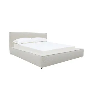 Riley Boucle Ivory King Bed Frame by James Lane, a Beds & Bed Frames for sale on Style Sourcebook