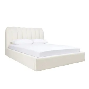 Maeve Gas Lift Bed Boucle Ivory Queen by James Lane, a Beds & Bed Frames for sale on Style Sourcebook