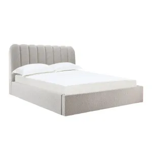 Maeve Gas Lift Bed Boucle Pumice Single by James Lane, a Beds & Bed Frames for sale on Style Sourcebook