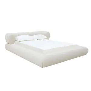 Frankie Bed Boucle Ivory Queen by James Lane, a Beds & Bed Frames for sale on Style Sourcebook